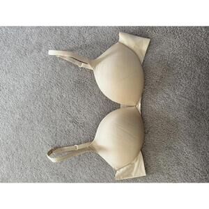 Skims Wireless Form Push Up Plunge Bra Color Sand Size 34B